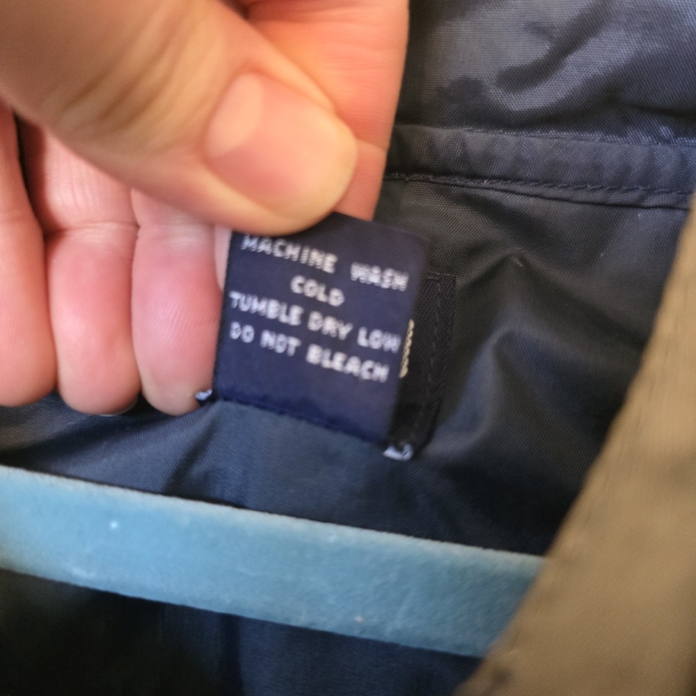 GAP Jacket Adult Size XL Green & Navy Kangaroo Pocket Lightweight Windbreaker - Picture 3 of 6